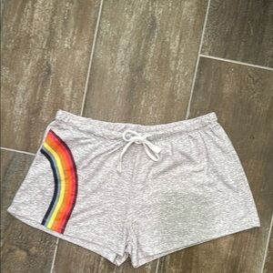 C&C California Athletic Shorts Gray and Red Vibrant Design